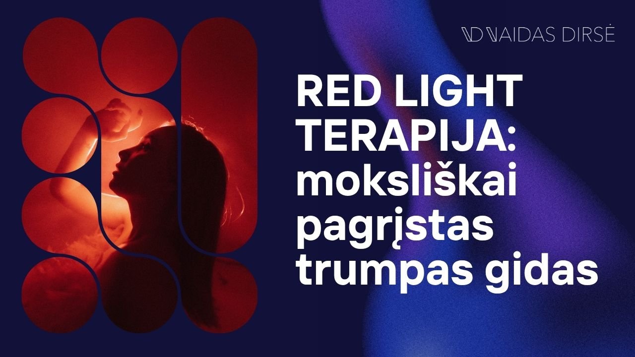 Raudonos šviesos terapija skatina kolageno sintezę, mažina uždegimą ir gerina ląstelių energijos gamybą.